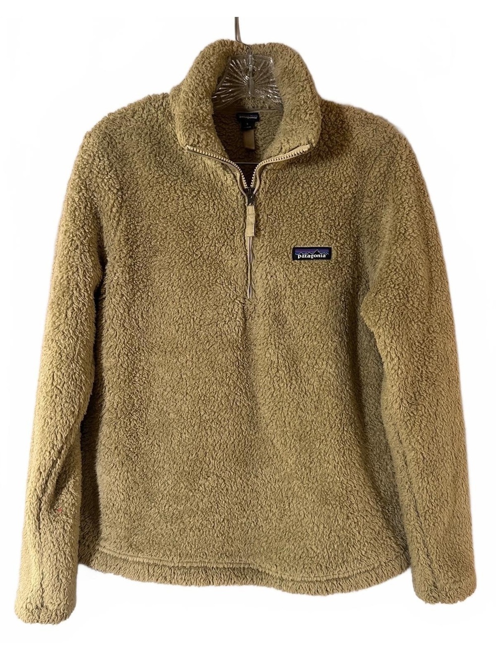 Patagonia Women's Furry Fleece Pullover Jacket Size S Tan